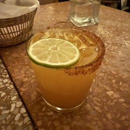 Passionfruit mezcal margarita