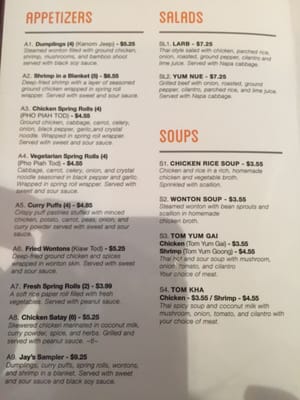 Menu photo 7 Jay's Thai Food Marion, IN Menu photo 7 Jay's Thai Food Marion, IN