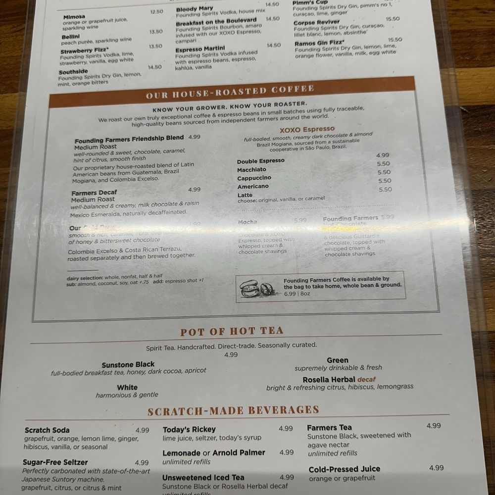 MoCo's Founding Farmers - Menu - New American Near Me - Potomac, Maryland MoCo's Founding Farmers - Menu - New American Near Me - Potomac, Maryland