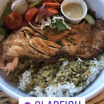 Slapfish - Simply Grilled Fish Bowl- Salmon - Seafood Near Me - Hilton Head Island, South Carolina Slapfish - Simply Grilled Fish Bowl- Salmon - Seafood Near Me - Hilton Head Island, South Carolina
