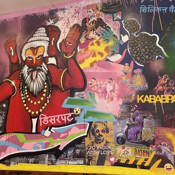 Curry Up Now Indian Restaurant & Catering - Cool art on da walls - Indian Near Me - Palo Alto, California
