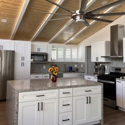 Remodeled kitchen-removed wall, insulated cealing, new flooring, new cabinets and appliances, large island, and recessed lights. Remodeled kitchen-removed wall, insulated cealing, new flooring, new cabinets and appliances, large island, and recessed lights.