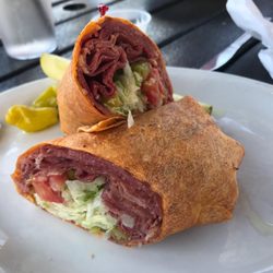 Spicy corned beef wrap