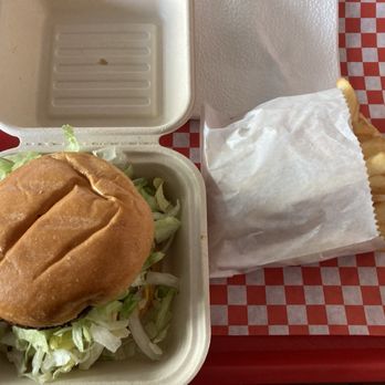 Smokehouse - Regular Hamburger and regular fries. - Fast Food Near Me - Berkeley, California