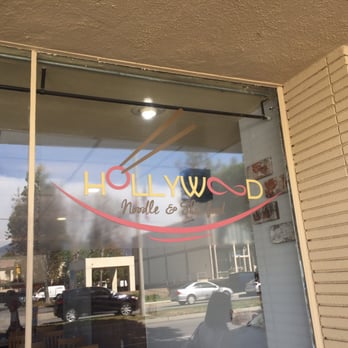 Hollywood Noodle House - This is the only indication of their name, way up in the corner of the window. Easy to miss when driving by. - Thai Near Me - Arcadia, California Hollywood Noodle House - This is the only indication of their name, way up in the corner of the window. Easy to miss when driving by. - Thai Near Me - Arcadia, California