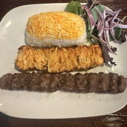 Combo of Ground Beef and Chicken Tender Kabob