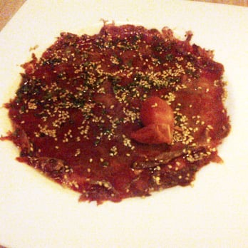 Douzo - Kobe Beef Carpaccio: thinly sliced in sesame oil - Sushi Bars Near Me - Boston, Massachusetts