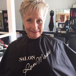 Salon Ron Moss - Such a GREAT cut! Love how he "blended" my silver streaks of wisdom!