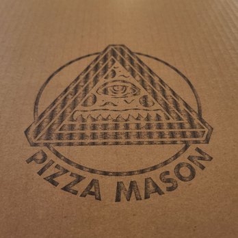 Pizza Mason - a pizza box with a logo on it - Pop-Up Restaurants Near Me - Oakland, California
