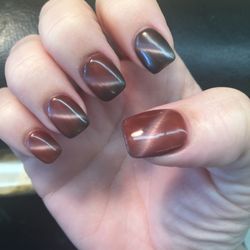 Cat eye style nails love them!!!