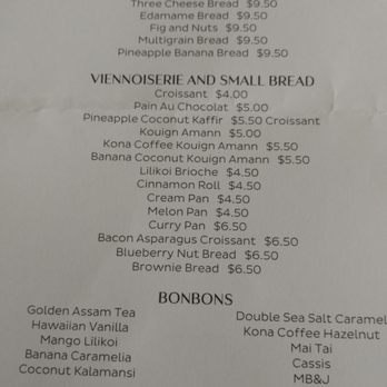 Halekulani Bakery - Bakery menu #2 - Bakeries Near Me - Honolulu, Hawaii