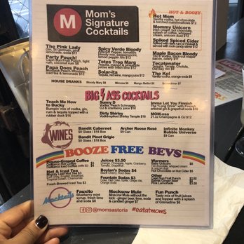 Mom's Kitchen & Bar - Menu - Bars Near Me - Astoria, New York