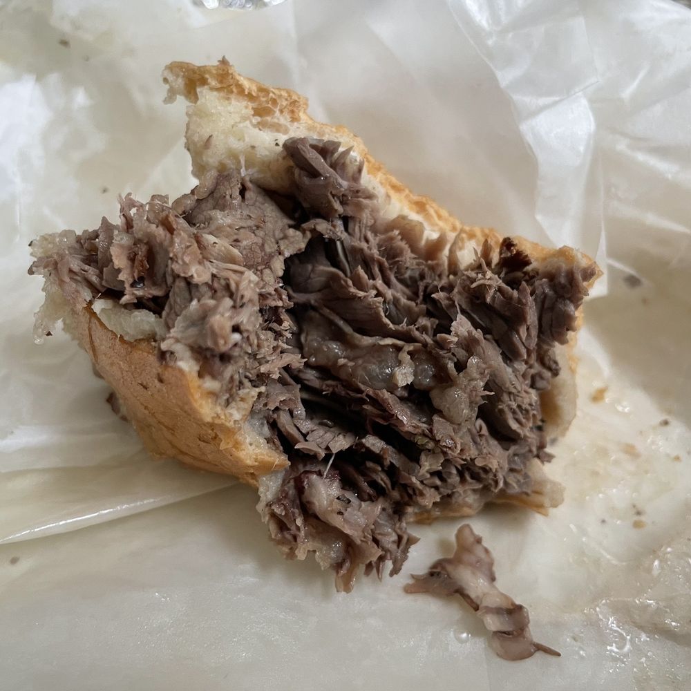 Mr. Beef - Last bit of Italian Beef Sandwich - Fast Food Near Me - Chicago, Illinois Mr. Beef - Last bit of Italian Beef Sandwich - Fast Food Near Me - Chicago, Illinois
