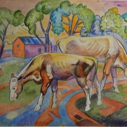 Rachel Davis Fine Arts - William Sommer watercolor sold for $17,700