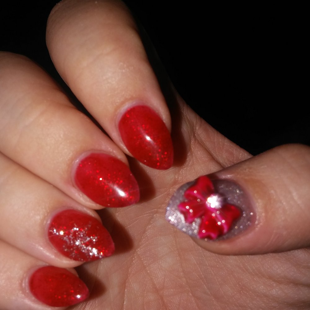 Lashes N Nails - Nail art! Xmas bow and ribbon! - Nail Salons Near Me - Tempe, Arizona Lashes N Nails - Nail art! Xmas bow and ribbon! - Nail Salons Near Me - Tempe, Arizona