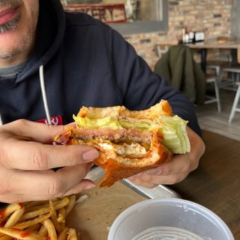 Joe Donut - A paper-thin patty of meat. Go double patty, otherwise, the meat is lost. - Donuts Near Me - Niles, Illinois