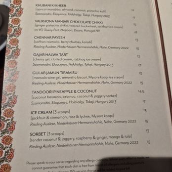 Trishna - Dessert menu - Indian Near Me - London, XGL