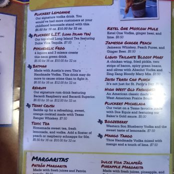 Pluckers Wing Bar - Plano - Cocktails. Two new drinks added (boozeberry and mango tango) - Chicken Wings Near Me - Plano, Texas Pluckers Wing Bar - Plano - Cocktails. Two new drinks added (boozeberry and mango tango) - Chicken Wings Near Me - Plano, Texas