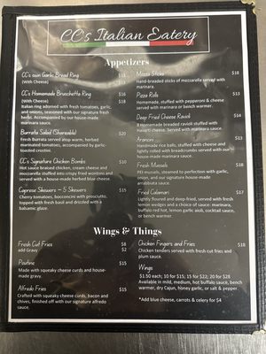 Menu photo 4 CC's Dugout Italian Eatery Welland, ON