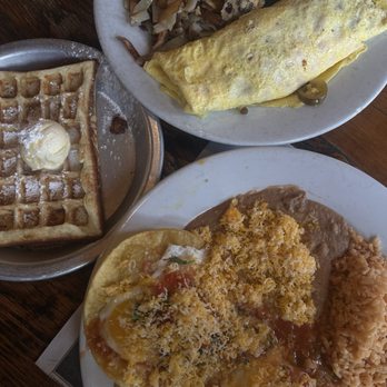 Crockett's 1875 Breakfast Camp - huevos rancheros, side waffle, omelette - Breakfast & Brunch Near Me - Gatlinburg, Tennessee Crockett's 1875 Breakfast Camp - huevos rancheros, side waffle, omelette - Breakfast & Brunch Near Me - Gatlinburg, Tennessee