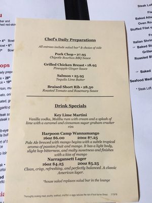 Menu photo 4 Steak Loft Restaurant Stonington, CT