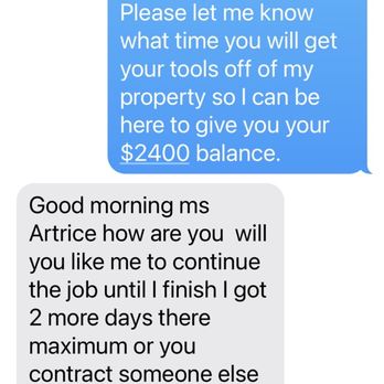 Jimenez Landcare - a text message sent to a customer - Landscaping Near Me Jimenez Landcare - a text message sent to a customer - Landscaping Near Me