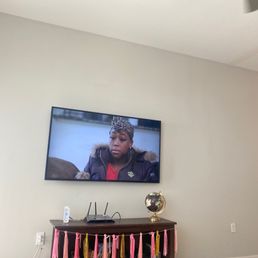 58" Samsung TV hung up by Albert & his team!! No wires showing. Absolutely amazing!