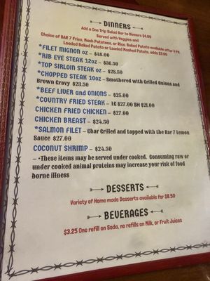 Menu photo 6 Rancho Bar 7 Wickenburg, AZ Menu photo 6 Rancho Bar 7 Wickenburg, AZ