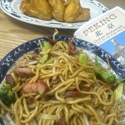 Peking Restaurant - Pork Lo Mein and Chicken Wings