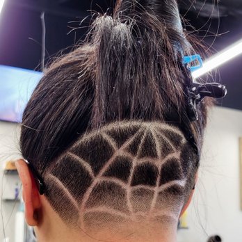 Maestros Barber Company - Under-cut spiderweb design by Dametruis. - Barbers Near Me - Chandler, Arizona Maestros Barber Company - Under-cut spiderweb design by Dametruis. - Barbers Near Me - Chandler, Arizona