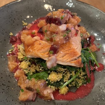 101 Craft Kitchen - Seared Norwegian Salmon Bowl - yum! - New American Near Me - Westerville, Ohio
