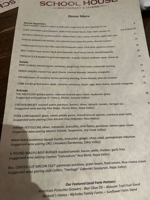 Menu photo 5 School House Restaurant & Tavern Sanger, CA Menu photo 5 School House Restaurant & Tavern Sanger, CA