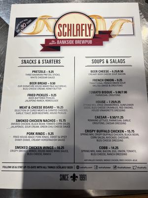Menu photo 3 Schlafly Bankside Saint Charles, MO Menu photo 3 Schlafly Bankside Saint Charles, MO