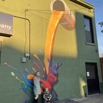 Pouring Paint Mural - Public Art Near Me - Louisville, Kentucky Pouring Paint Mural - Public Art Near Me - Louisville, Kentucky