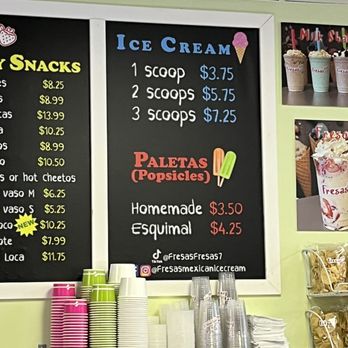 Fresas Mexican Ice Cream - Menu - Ice Cream & Frozen Yogurt Near Me - Littleton, Colorado Fresas Mexican Ice Cream - Menu - Ice Cream & Frozen Yogurt Near Me - Littleton, Colorado