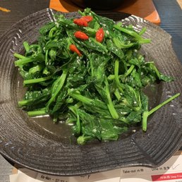 Garlic pea shoots Garlic pea shoots