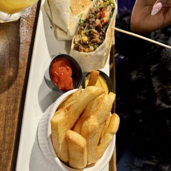 Bar Vegan - Fried "Fish" Wrap with Steak Fries - Vegan Near Me - Baltimore, Maryland Bar Vegan - Fried "Fish" Wrap with Steak Fries - Vegan Near Me - Baltimore, Maryland