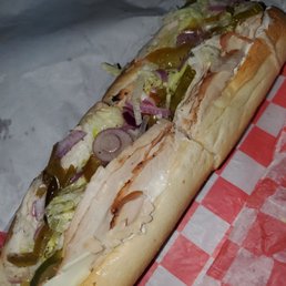 Turkey and cheese hoagie. Turkey and cheese hoagie.