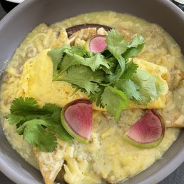 Chilaquiles with salsa verde