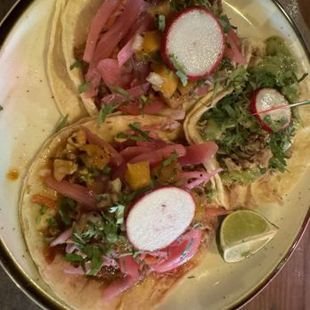 Coco Bar & Grill - 2 BBQ tacos and one carnitas - Tacos Near Me - Biddeford, Maine