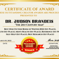 Judson M Brandeis, MD - Outstanding Creator Award for Dr. Brandeis's Book.