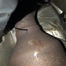 This is the catalytic that was cut while parked at quarry trail and they did not care and did nothing about.