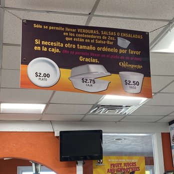 Taquería La Oaxaqueña - Pricing for their salad bar items. - Mexican Near Me - Jonesboro, Georgia Taquería La Oaxaqueña - Pricing for their salad bar items. - Mexican Near Me - Jonesboro, Georgia