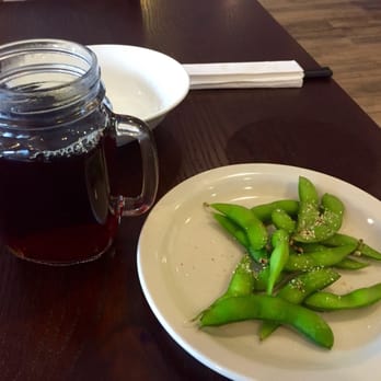 Marumen - Hot tea and edamame appetizer - Ramen Near Me - Fairfax, Virginia