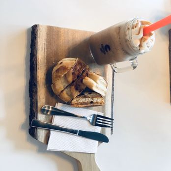 Coffee Joy - Mocha frappé with sugar free chocolate syrup and pastry! - Desserts Near Me - Baton Rouge, Louisiana Coffee Joy - Mocha frappé with sugar free chocolate syrup and pastry! - Desserts Near Me - Baton Rouge, Louisiana