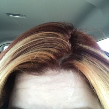 G Michael Salon - Orange highlights, unblended roots, straight from the salon. - Hair Salons Near Me - Indianapolis, Indiana