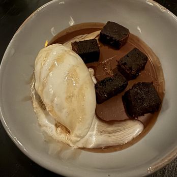 Trestle - Budino with ice cream and brownie - New American Near Me - San Francisco, California Trestle - Budino with ice cream and brownie - New American Near Me - San Francisco, California