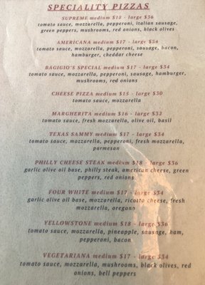 Menu photo 3 Bagigio’s Tallahassee, FL Menu photo 3 Bagigio’s Tallahassee, FL