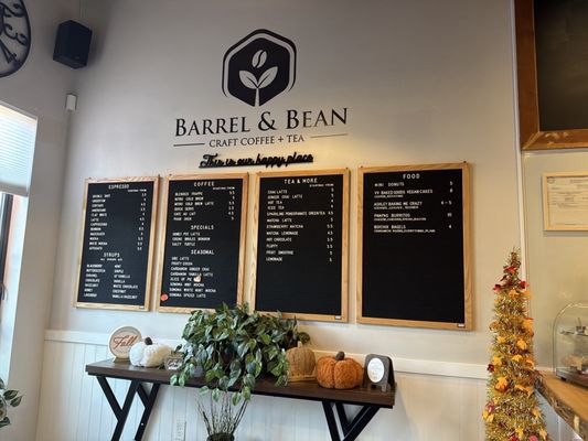 Menu photo 1 Barrel & Bean Coffee Morgan Hill, CA