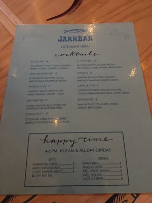 Menu photo 8 JarrBar Seattle, WA